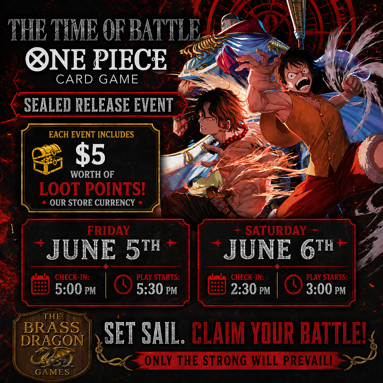 ONE PIECE CARD GAME | THE TIME OF BATTLE [OP-16] - SEALED RELEASE EVENT